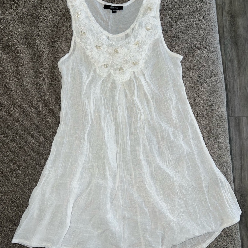 KAKTUS White Scrunch Dress
